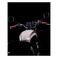 Trip Machine, leather handlebar grip wraps - Cherry